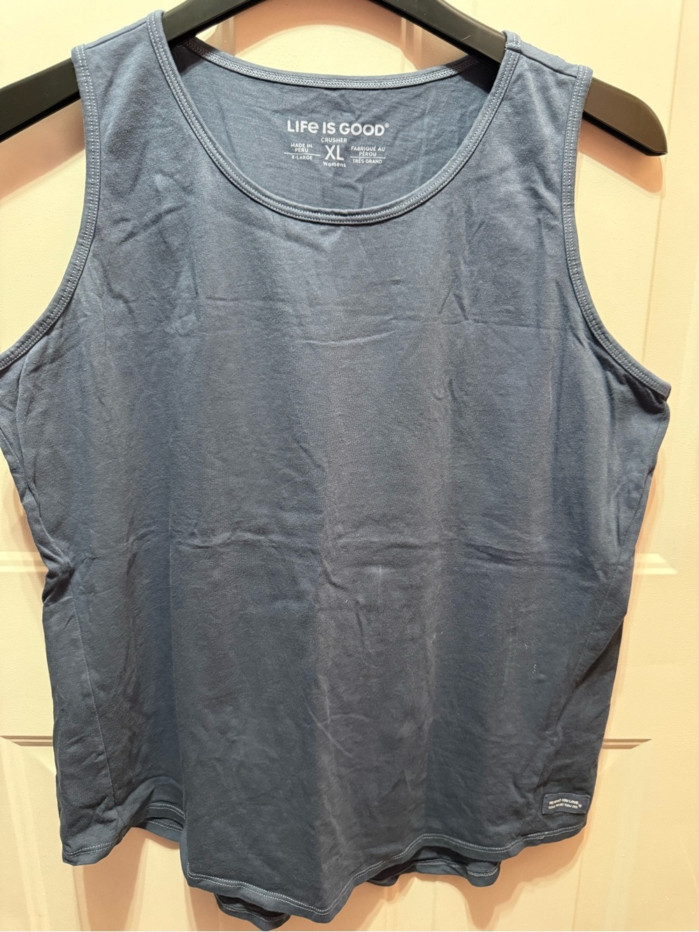 Life Is Good Slate Blue Scoop Neck Tank Size XL